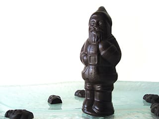Père Noël debout en chocolat (moulage)
