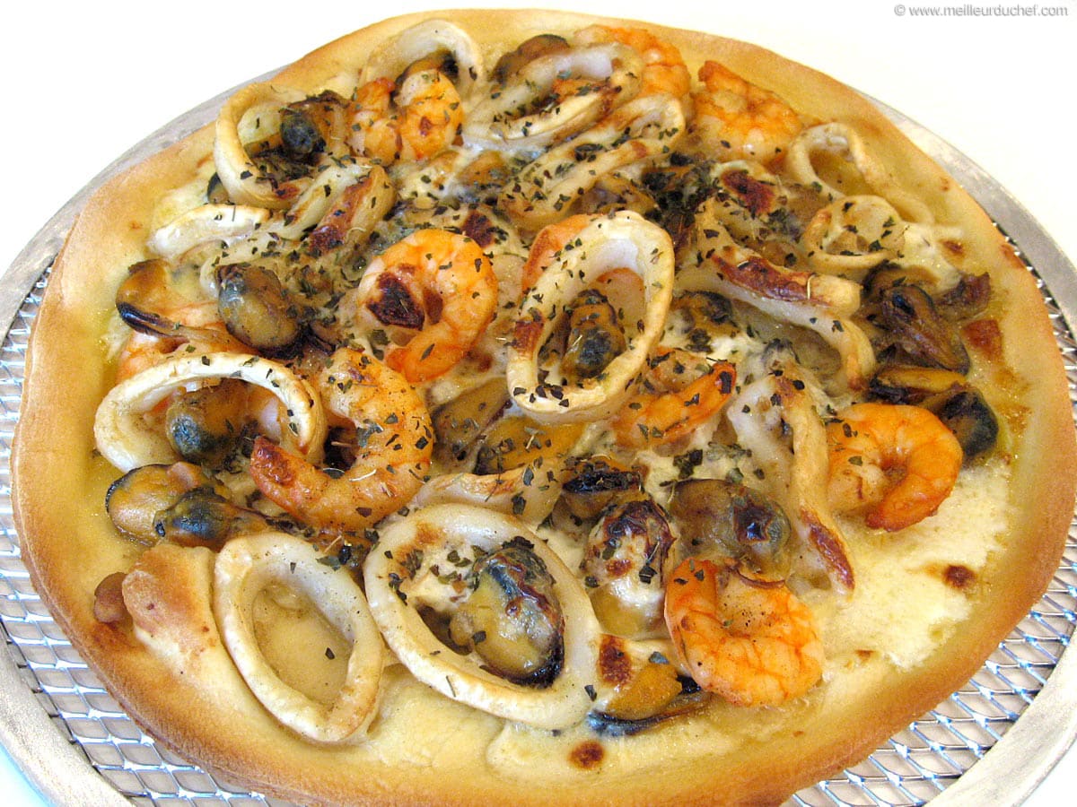 Pizza aux fruits de mer - Notre recette illustrée - Meilleur du Chef