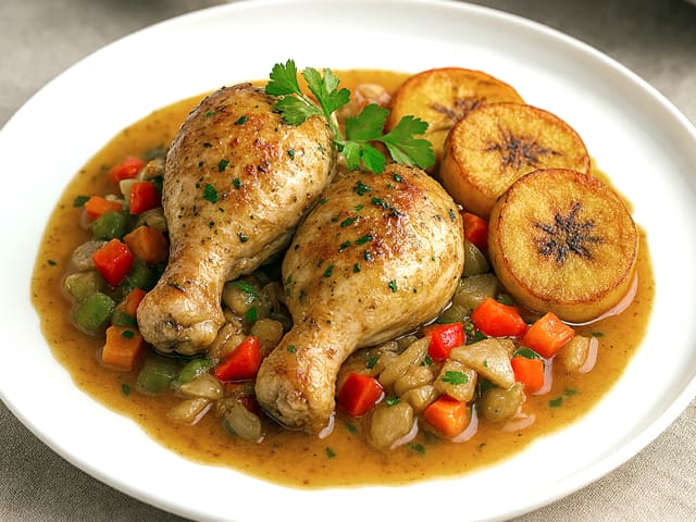 Poulet à la banane plantain
