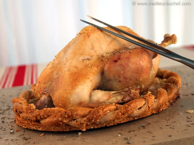 Poulet de Bresse en croûte de sel