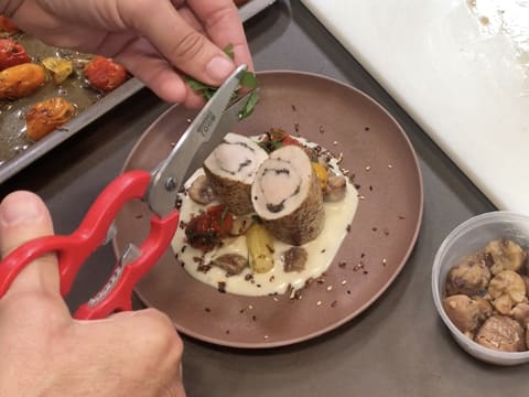 Roulade de volaille à la truffe et sa purée de patate douce - 106