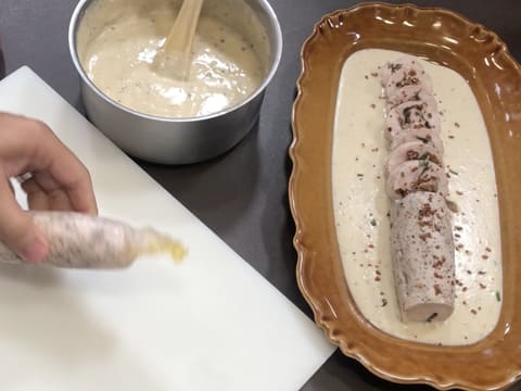 Roulade de volaille à la truffe et sa purée de patate douce - 89