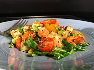 Salade au saumon