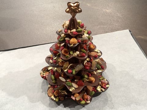 Sapin de Noël en chocolat façon mendiant - 93