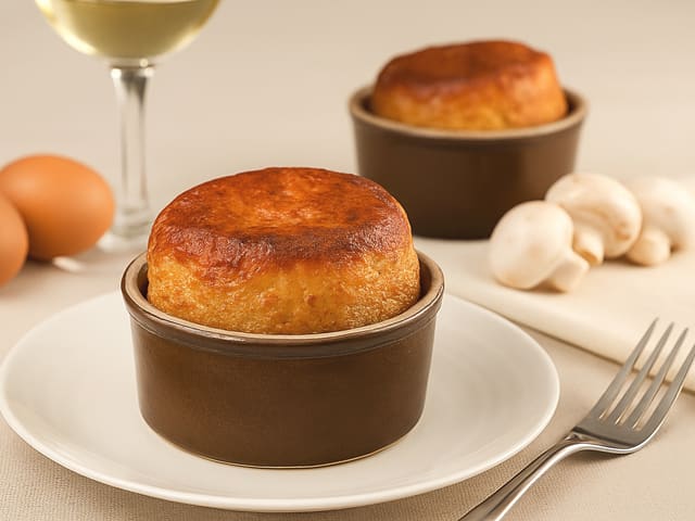 Soufflé jambon champignons
