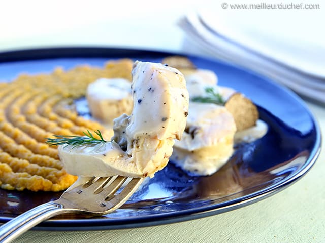 Suprême de volaille à la truffe