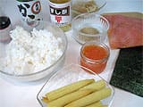 Sushis au saumon fumé et maïs en épis - 1