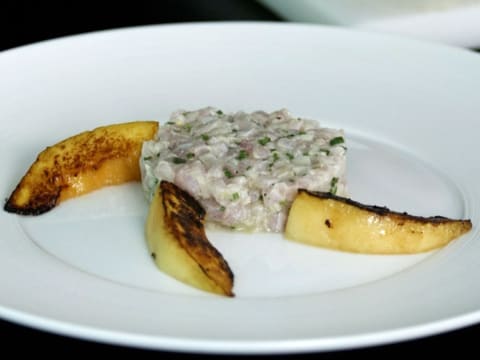 Tartare de dorade, crème glacée à la moutarde de meaux, melon poêlé - 29