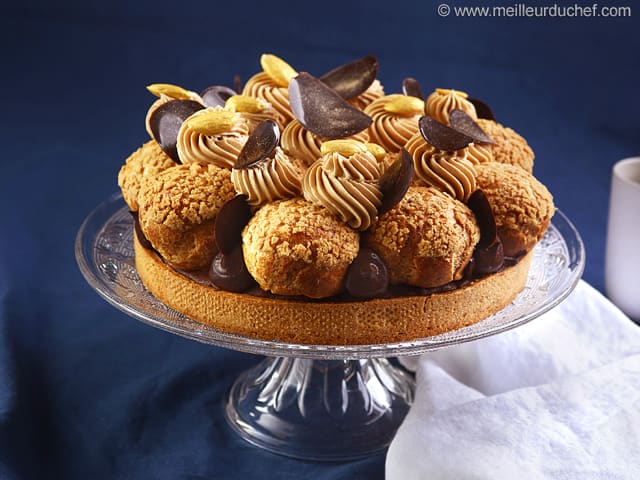 Tarte brownies profiteroles