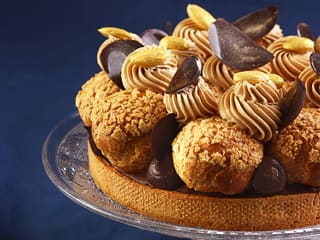 Tarte brownies profiteroles