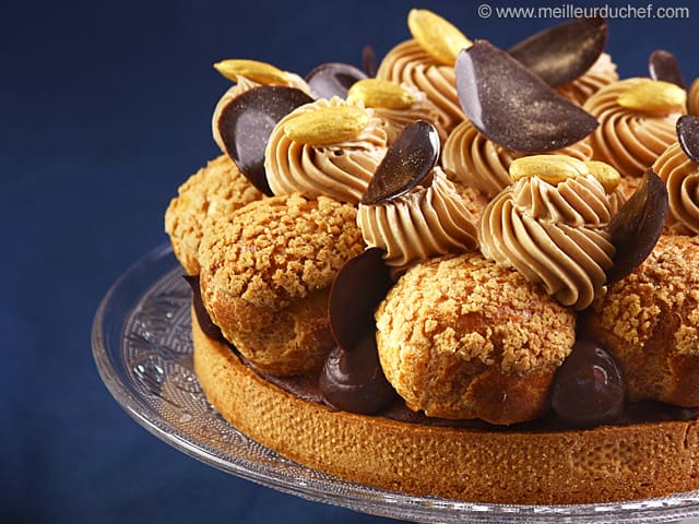 Tarte brownies profiteroles