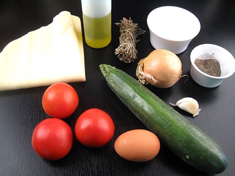 Tarte aux courgettes et aux tomates - 1