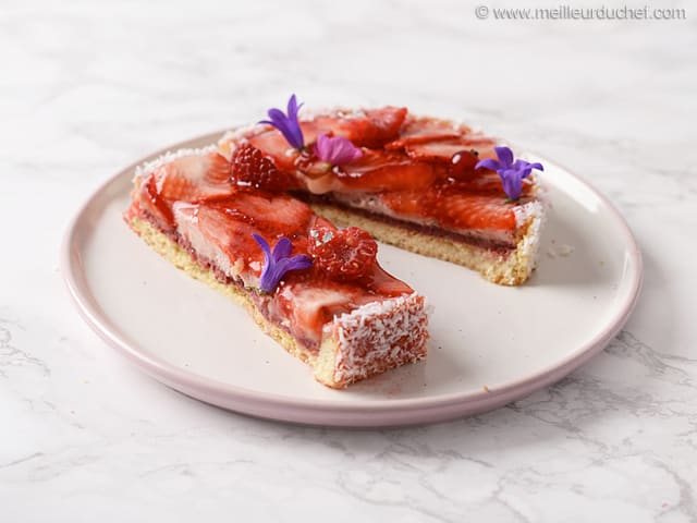 Tarte croustillante fraise/framboise