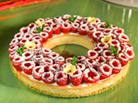 Tarte framboise à la crème de pistache