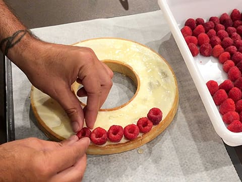 Tarte framboise à la crème de pistache - 70