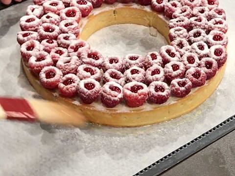 Tarte framboise à la crème de pistache - 82