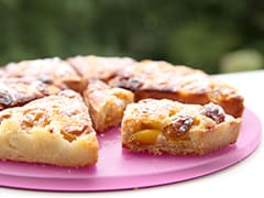 Tarte mirabelles aux amandes, en parts individuelles