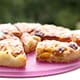 Tarte mirabelles aux amandes, en parts individuelles