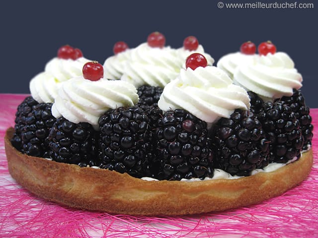 Tarte aux mûres chantilly