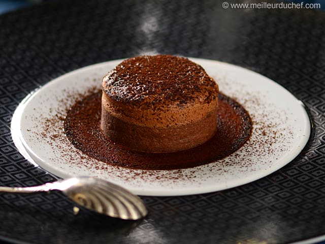 Tarte soufflé chocolat Guanaja 70%, praliné café