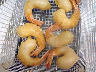 Tempura de crevettes, sauce aigre-douce
