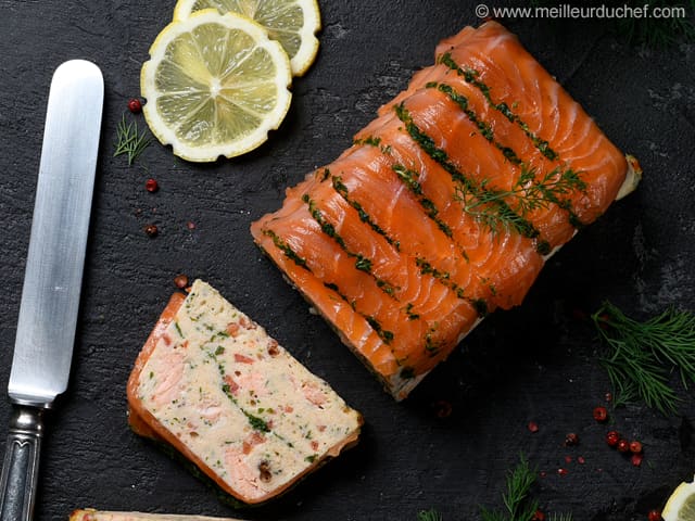 Terrine de saumon à la ciboulette