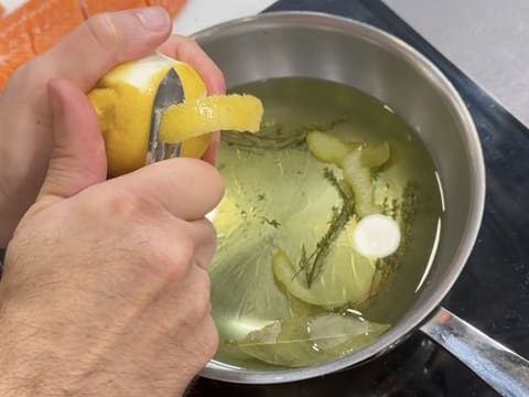 Truite confite basse température, mousseline de topinambour et tuile dentelle - 49