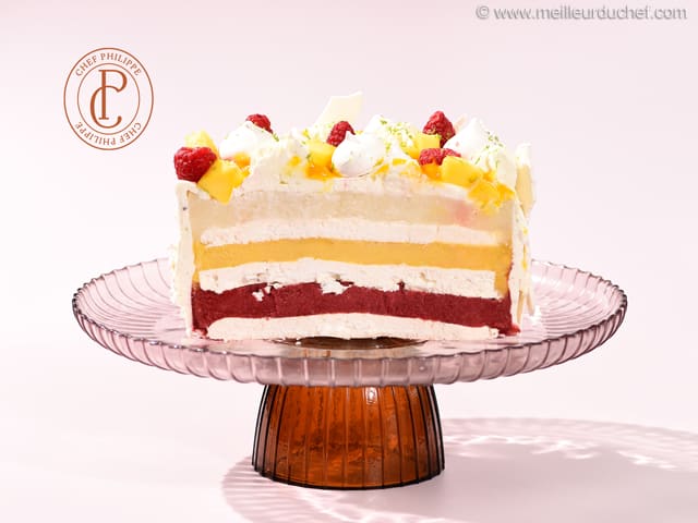 Vacherin framboise, mangue et citron