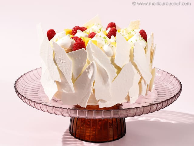 Vacherin framboise, mangue et citron
