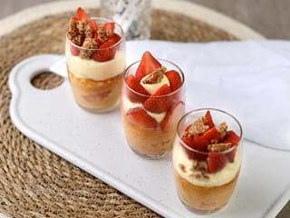 Verrine fraisier sans gluten