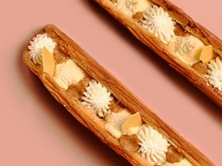 Viennoiseries en barre fourrées aux fruits exotiques et praliné coco
