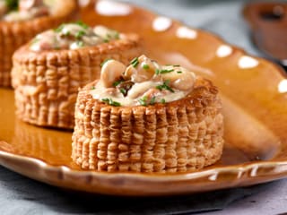 Vol-au-vent aux cèpes & noix de Saint-Jacques