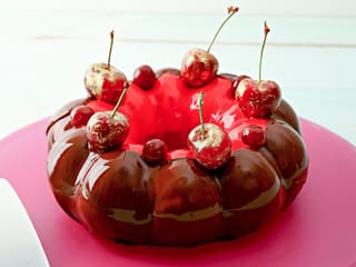Chocolate, Cherry and Piquillo Pepper Entremets