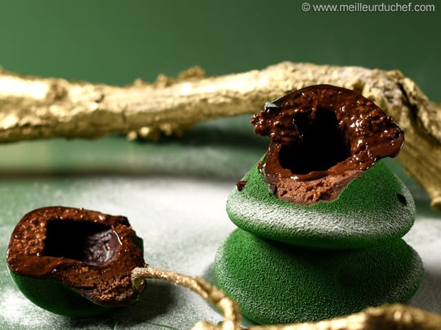 Chocolate Christmas Trees with Hazelnut Stuffing