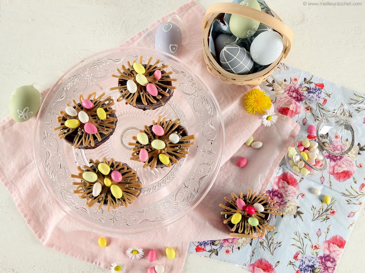 Chocolate Easter Nest Cake - Our recipe with photos - Meilleur du Chef
