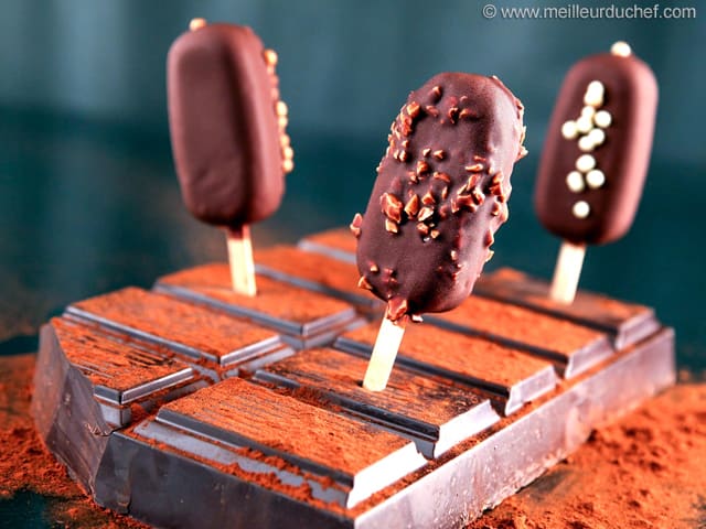 Chocolate Ice Cream Bars With A Crunchy Heart Our Recipe With Photos Meilleur Du Chef