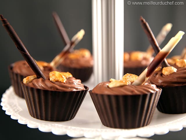 Dark Chocolate Sorbet Cups