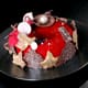 Chocolate & Red Berry Christmas Wreath Cake