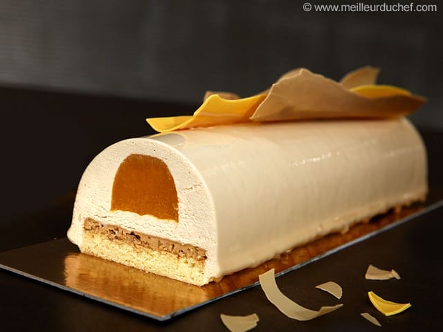 Ice Cream Yule Log, Baroque Finish - Illustrated recipe - Meilleur du Chef