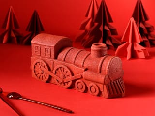 Raspberry & Pistachio Christmas Yule Log