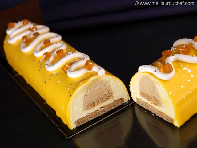 Hazelnut Passion Fruit Yule Log Our Recipe With Photos Meilleur Du Chef