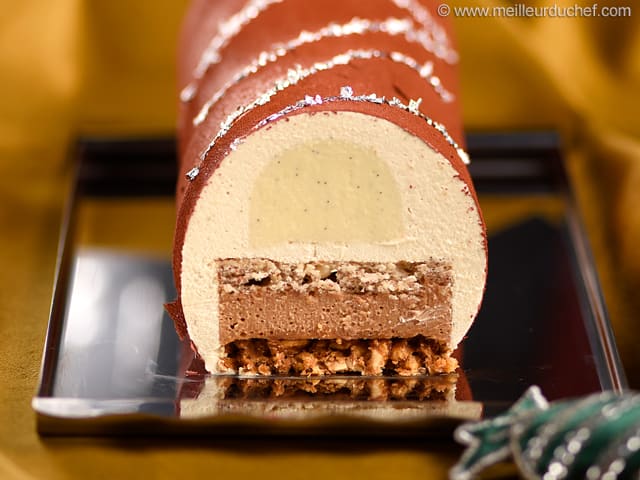 Christmas Yule Log with Lemon Verbena, Ginger & Hazelnut
