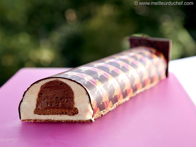 Passion Fruit Yule Log with a Chocolate Insert