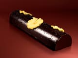 Pineapple, Coconut & Black Sesame Praline Christmas Yule Log
