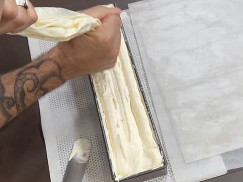 Pineapple, Coconut & Black Sesame Praline Christmas Yule Log - 131