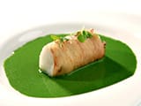Cod Loin in a Potato Crust with Watercress Sauce