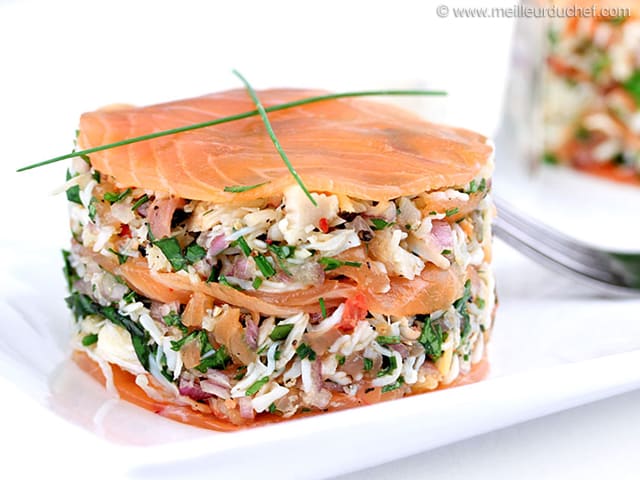 Crab & Smoked Salmon Stack