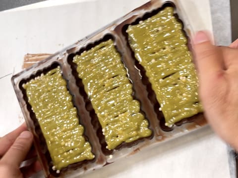 Dark Chocolate Bars with Pistachio Filling - 39