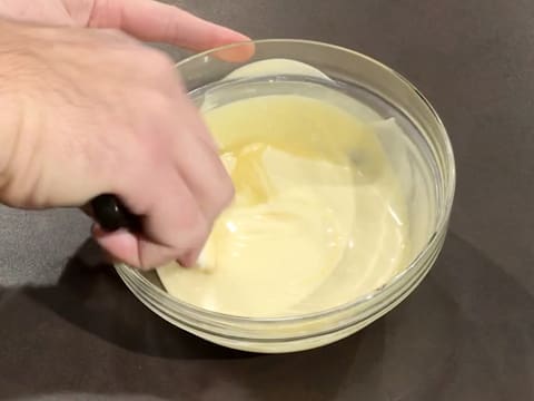 Combine the ingredients with a rubber spatula