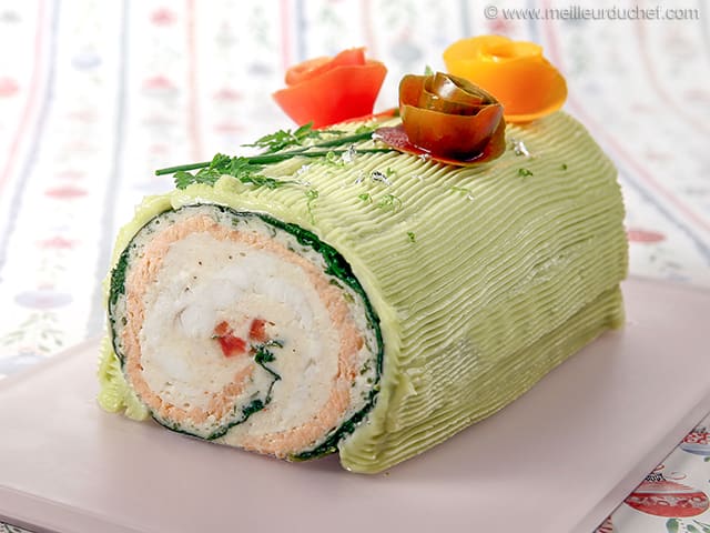 Fish Terrine like a Yule Log